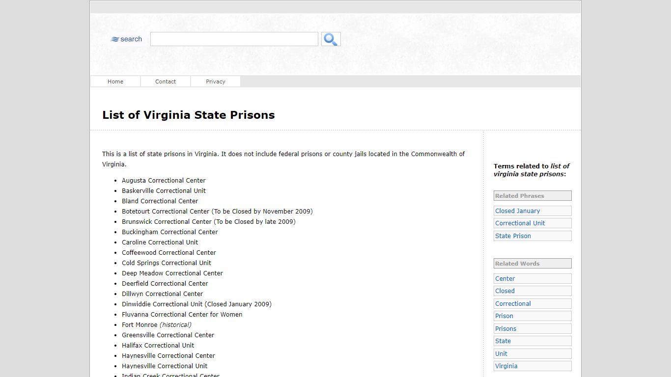 List of Virginia State Prisons | List Virginia State Prisons - LiquiSearch